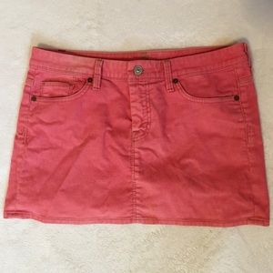 7 for All Mankind Pink Corduroy Skirt